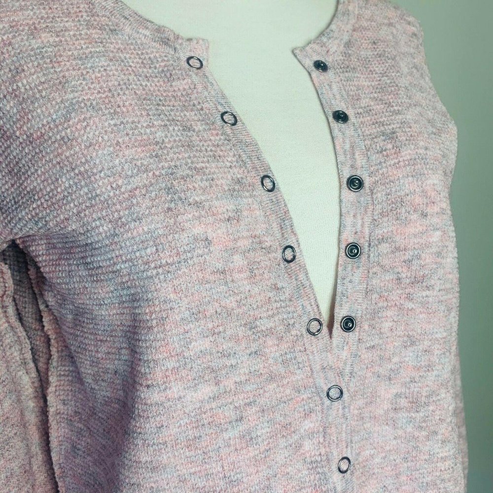 Free People Womens Large L Think Thermal Henley - Picture 9 of 11
